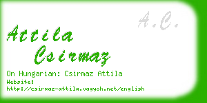 attila csirmaz business card